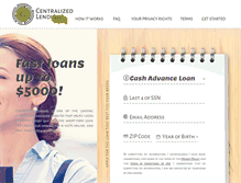 Tablet Screenshot of centralizedlending.com
